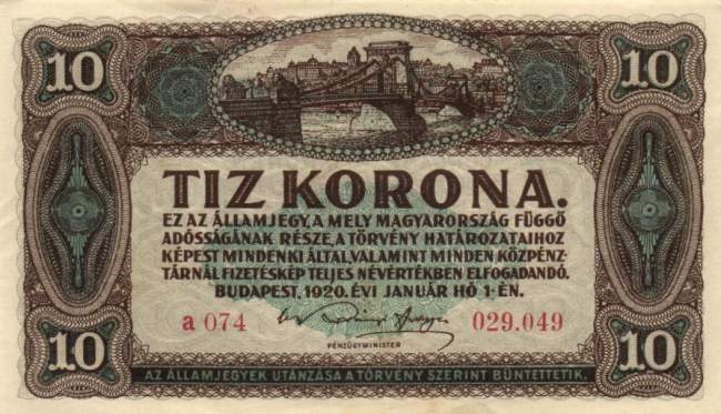 10 Korona 1920